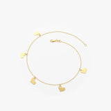 14K Solid Gold Dangle Heart Bracelet  Ferkos Fine Jewelry
