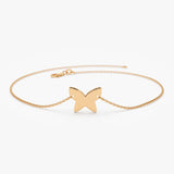 14K Gold Trendy Gold Butterfly Bracelet 14K Rose Gold Ferkos Fine Jewelry