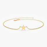 14K Gold Lucky Star Charm Bracelet 14K Gold Ferkos Fine Jewelry