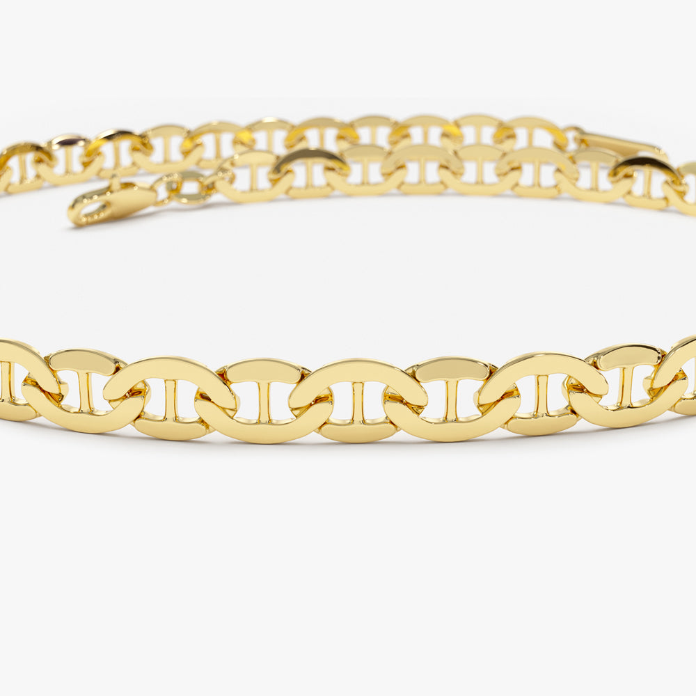 Macy's Men's Mariner Link Chain Bracelet in 14k Gold-Plated Sterling Silver  - Macy's