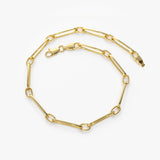 14k Gold Oval Link Chain Bracelet  Ferkos Fine Jewelry