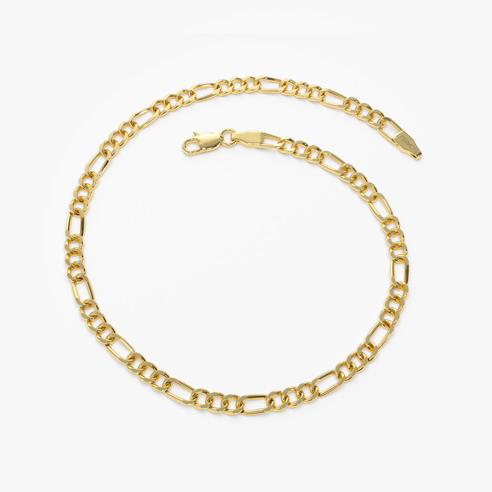 14k Gold Figaro Chain Bracelet  Ferkos Fine Jewelry