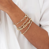 14k Gold Thick Bold Paper Clip Bracelet  Ferkos Fine Jewelry