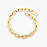 14k Gold Thick Bold Paper Clip Bracelet  Ferkos Fine Jewelry
