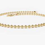 14K Solid Gold 2MM Bead Chain Bracelet  Ferkos Fine Jewelry