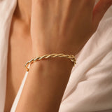 14k Double Twist Rope Stacking Bangle Bracelet  Ferkos Fine Jewelry