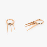 14K Gold Drop Trendy Spike Earrings 14K Rose Gold Ferkos Fine Jewelry