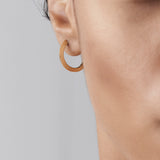 14k Gold Flat Hoop Earrings  Ferkos Fine Jewelry