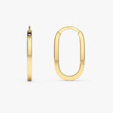 14k Gold Paperclip Hoop Earrings  Ferkos Fine Jewelry