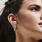 14k Beaded Tube Hoop Earrings  Ferkos Fine Jewelry