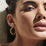 14k Beaded Tube Hoop Earrings  Ferkos Fine Jewelry