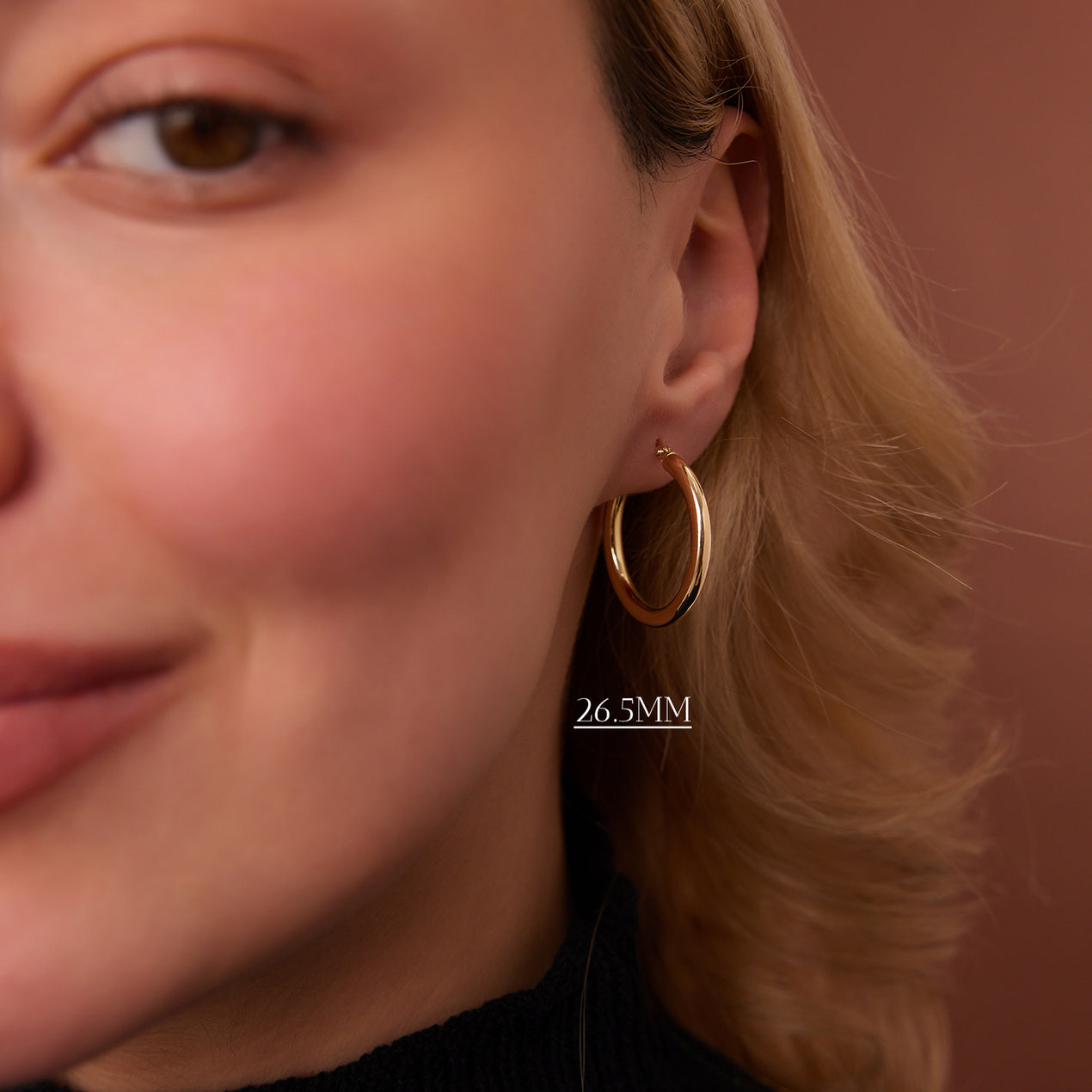 14k Gold Hoops 26.5 - 31.5 - 37MM – Ferkos Fine Jewelry