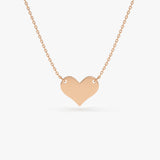 14k Gold Heart Necklace 14K Rose Gold Ferkos Fine Jewelry