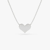 14k Gold Heart Necklace 14K White Gold Ferkos Fine Jewelry