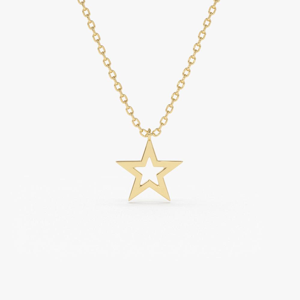 ミュージシャン Star Necklace Gold 14k Star Necklace – Ferkos Fine Jewelry