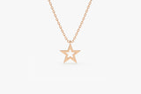 14k Star Necklace 14K Rose Gold Ferkos Fine Jewelry