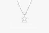 14k Star Necklace 14K White Gold Ferkos Fine Jewelry