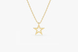14k Star Necklace 14K Gold Ferkos Fine Jewelry