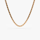 14K Solid Gold Unique Necklace 14K Rose Gold Ferkos Fine Jewelry