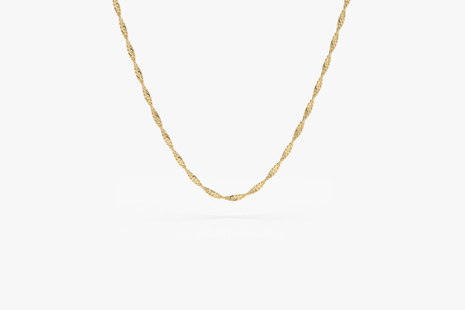 14K Gold Singapore Chain Necklace – FERKOS FJ
