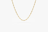 14K Gold Singapore Chain Necklace 1.25MM Ferkos Fine Jewelry