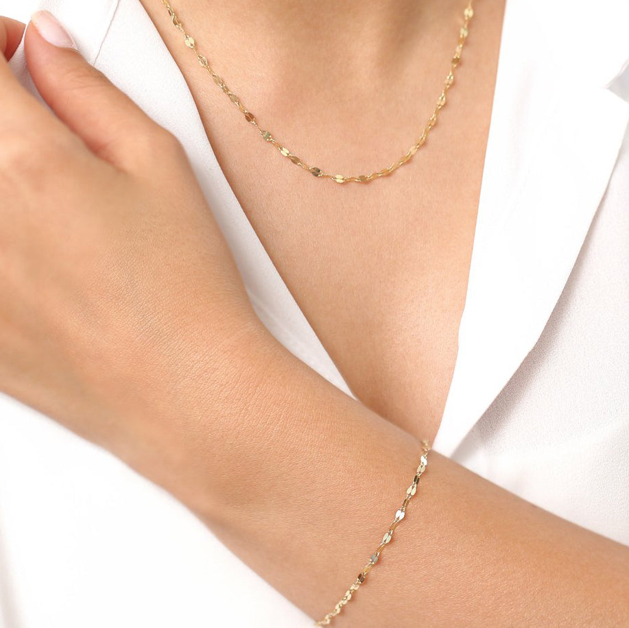 14K Gold Sparkle Diamond Cut Chain – Ferkos Fine Jewelry