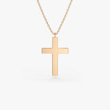 14k Gold Cross Charm Necklace 14K Rose Gold Ferkos Fine Jewelry