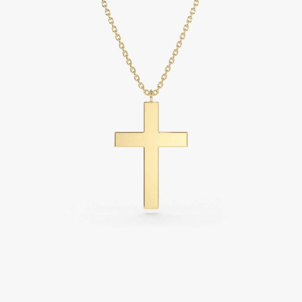 14k Gold Cross Charm Necklace 14K Gold Ferkos Fine Jewelry