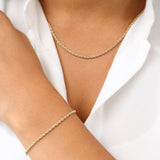 14k Gold 2.25MM Rope Chain  Ferkos Fine Jewelry