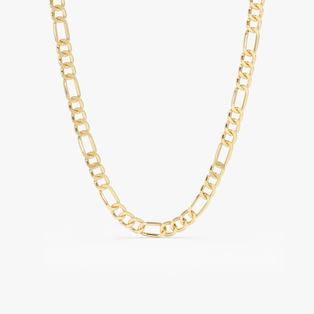 14k Gold 3MM Figaro Chain Necklace 14 Inches Ferkos Fine Jewelry