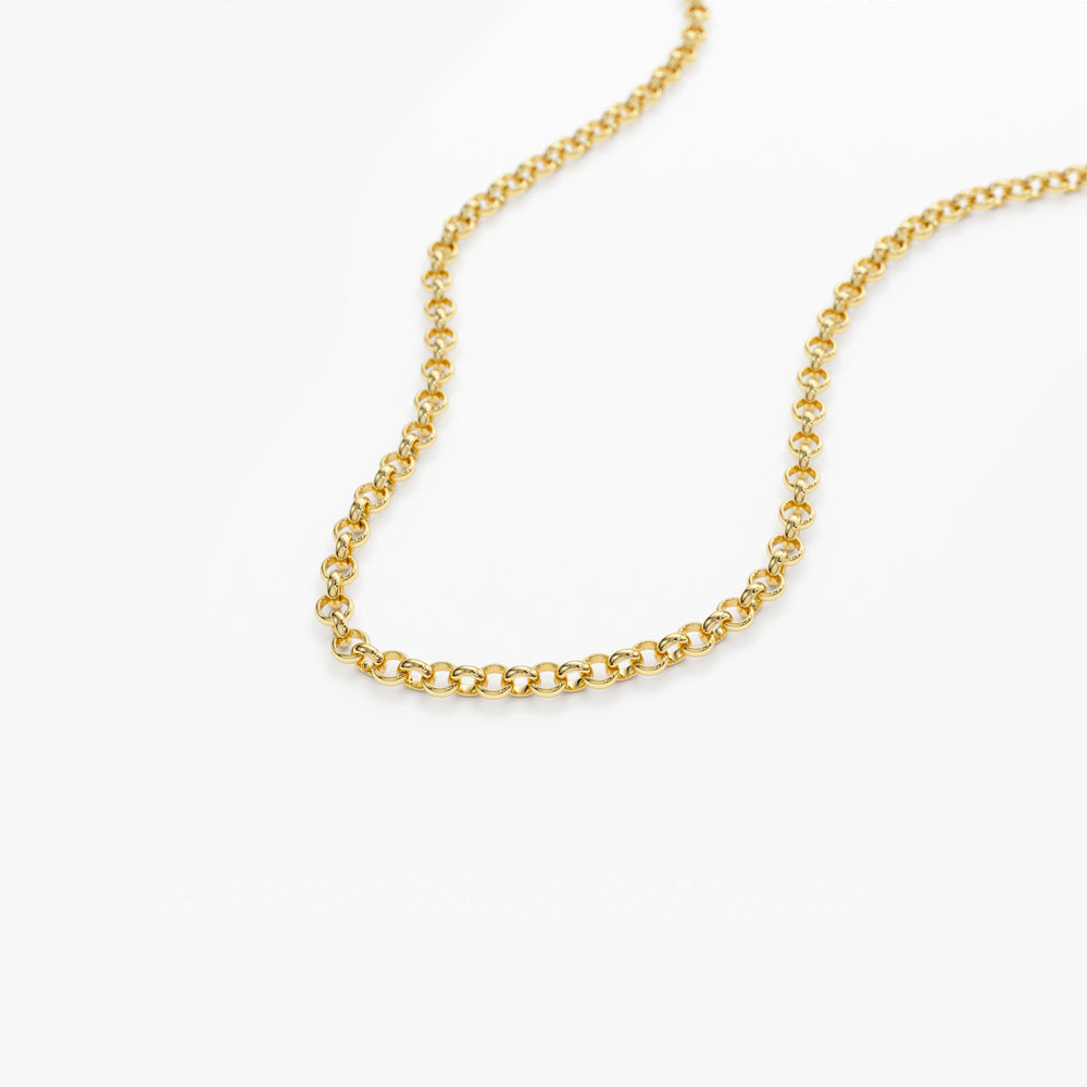 14k Gold 3MM Rolo Chain – Ferkos Fine Jewelry - Main Image