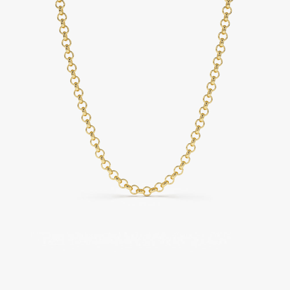 14k Gold 3MM Rolo Chain – Ferkos Fine Jewelry