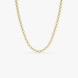 14k Gold 3MM Rolo Chain 14K Gold Ferkos Fine Jewelry