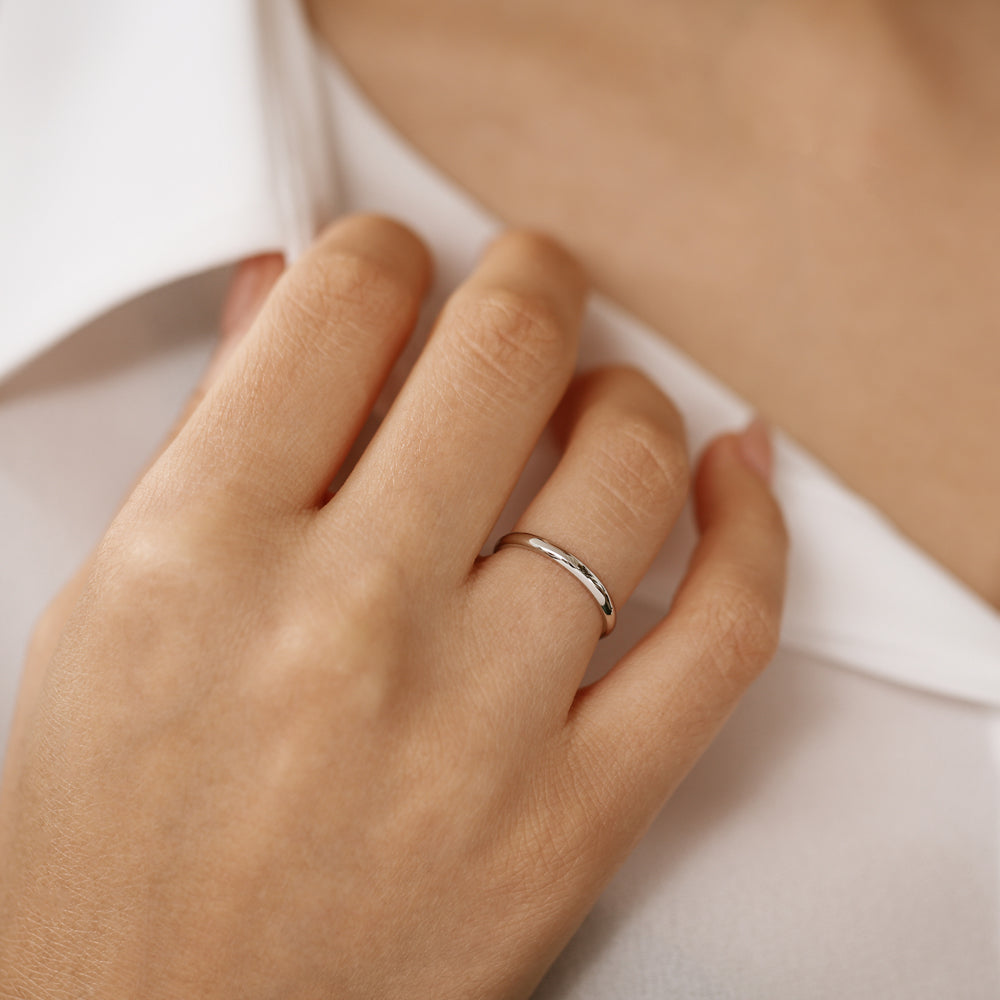 Platinum 2MM Dome Wedding Band  Ferkos Fine Jewelry