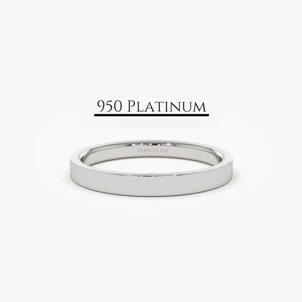 Platinum 2MM Flat Wedding Band