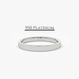 Platinum 2MM Flat Wedding Band 3 Ferkos Fine Jewelry