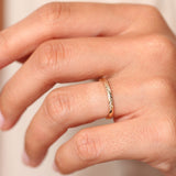 14K Gold Chevron Herringbone Eternity Cut Ring  Ferkos Fine Jewelry