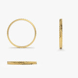 14K Gold Chevron Herringbone Eternity Cut Ring  Ferkos Fine Jewelry