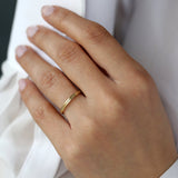 14k Beaded Stacking Gold Wedding Band  Ferkos Fine Jewelry