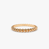 14K 2MM Twisted Rope Ring 14K Rose Gold Ferkos Fine Jewelry