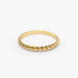 14K 2MM Twisted Rope Ring  Ferkos Fine Jewelry