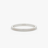 1.5MM Ribbed Ring in 14k Gold 14K White Gold Ferkos Fine Jewelry