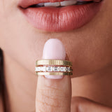 3MM Ribbed Ring in 14k Gold  Ferkos Fine Jewelry