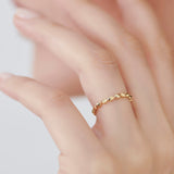 14k Petite Mini Pyramid Ring  Ferkos Fine Jewelry
