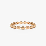 14k Petite Mini Pyramid Ring 14K Rose Gold Ferkos Fine Jewelry