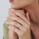 14k Minimalist Wave Signet Ring  Ferkos Fine Jewelry
