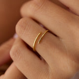 14k Gold Stacking Criss Cross Ring  Ferkos Fine Jewelry