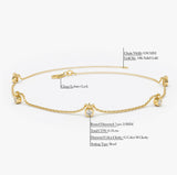 14K Gold Diamond by The Yard Dangling Solitaire Bracelet  Ferkos Fine Jewelry