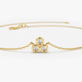 14K Gold Triangle Trio Dainty Diamond Bracelet  Ferkos Fine Jewelry