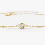 14K Dainty Diamond Solitaire Bracelet  Ferkos Fine Jewelry